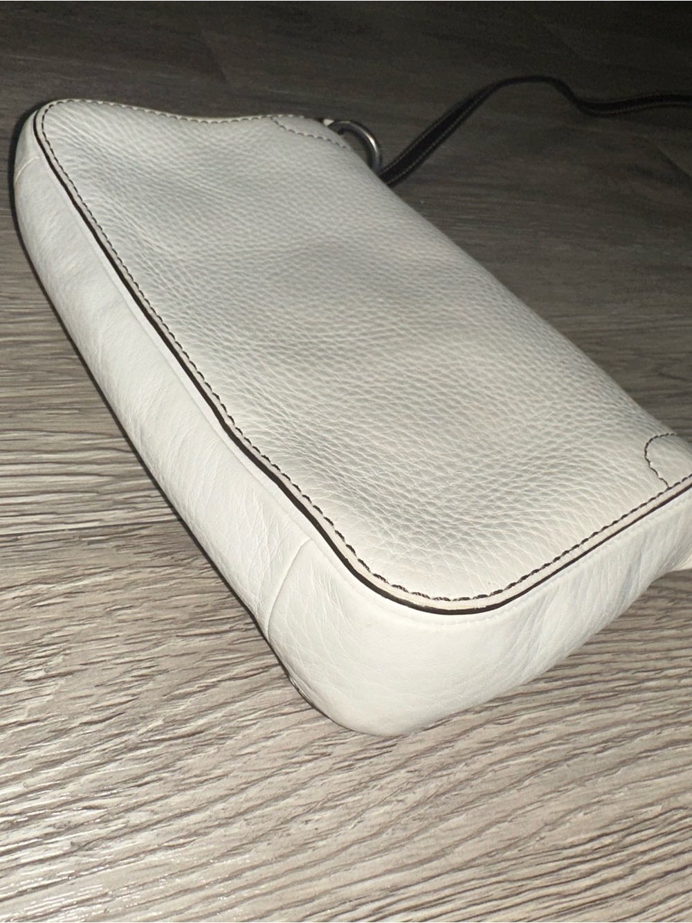 Coach Chelsea Bone White Leather Crossbody Bag Purse Green Interior - Picture 5 of 9